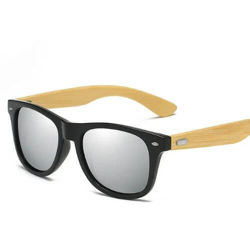 Óculos de Sol Masculino Polarizado Proteção UV400 Haste de Madeira