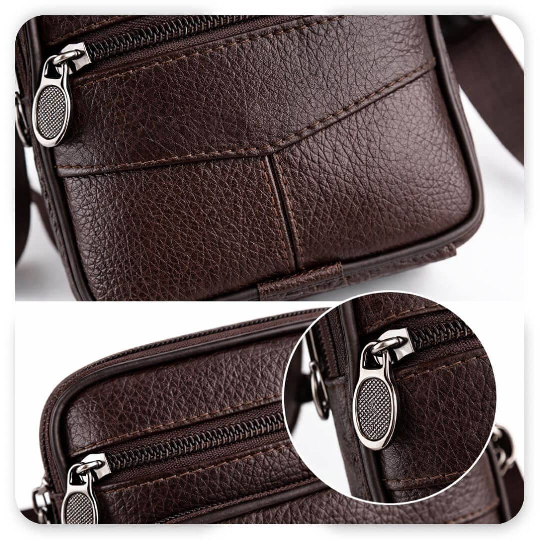 Bolsa Transversal Artesanal Couro Legítimo Classic Unbu