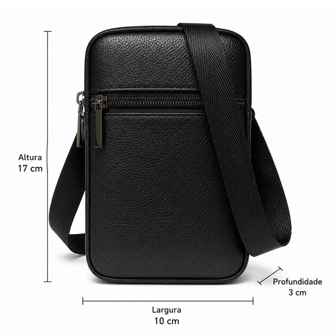 Shoulder Bag Artesanal Couro Legítimo Avant Unbu