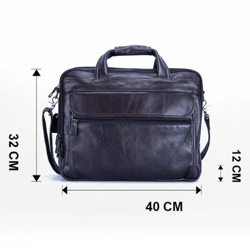 Maleta Executiva Masculina Premium Couro Legítimo Retro Essencial