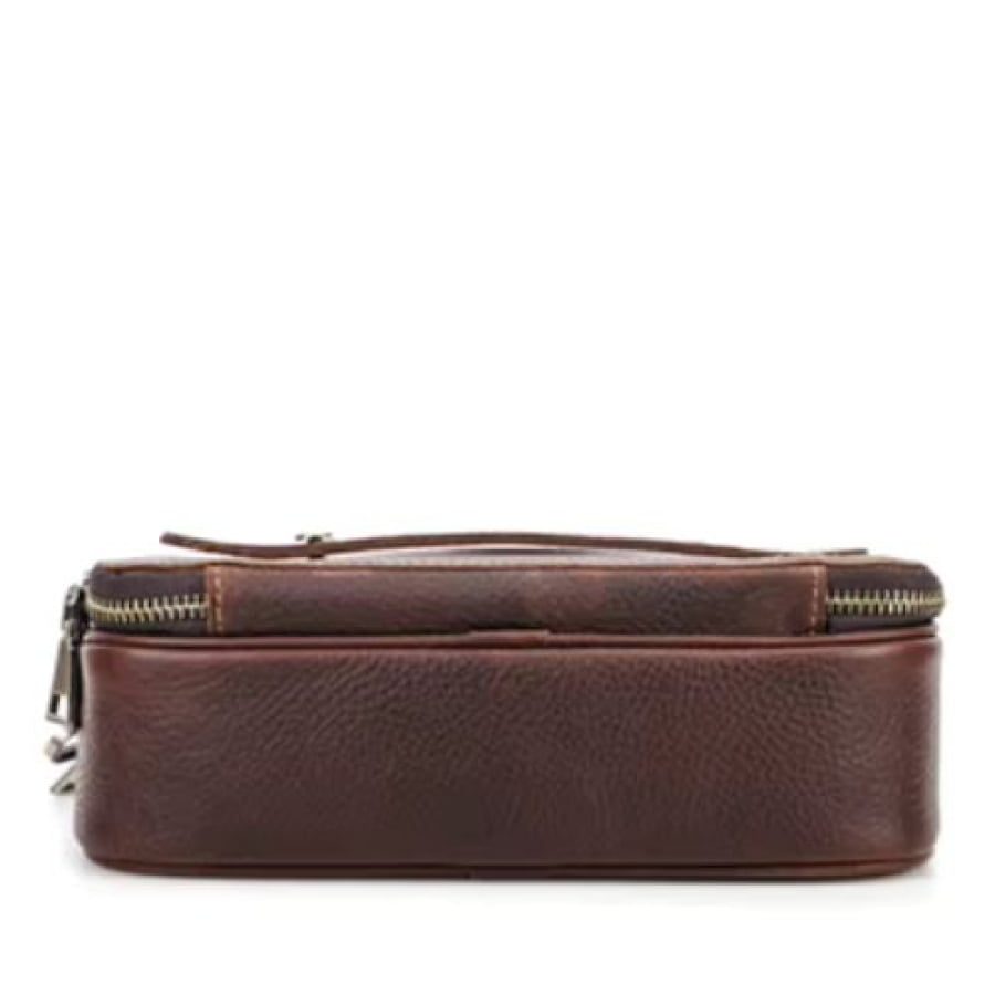 Bolsa Crossbody Masculina De Couro Legítimo Vintage Casual Csbd05