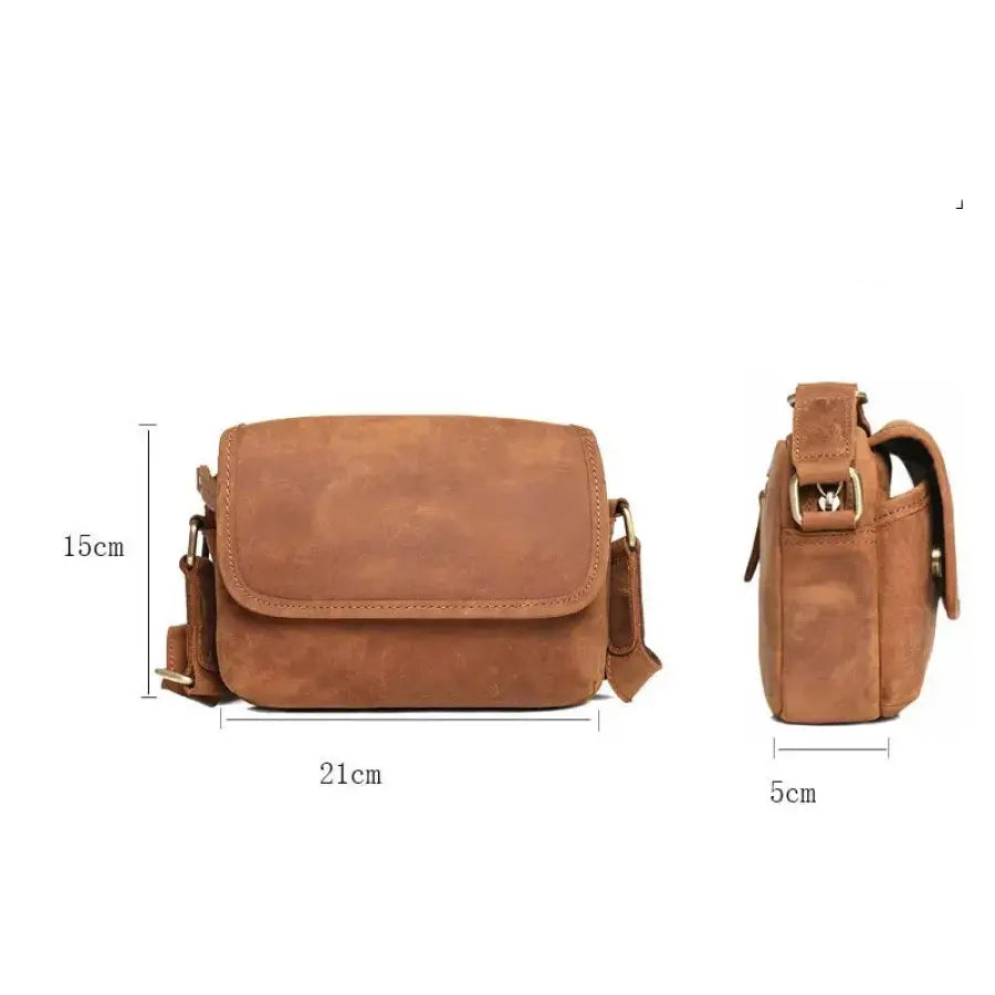 Bolsa Crossbody Transversal Masculina De Couro Legítimo Retrô Csbd04