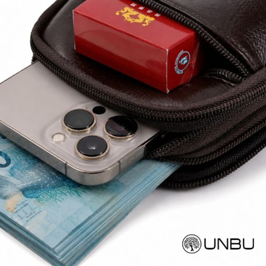 Bolsa Transversal Artesanal Couro Legítimo Label Unbu - Artesanal - bagm1004