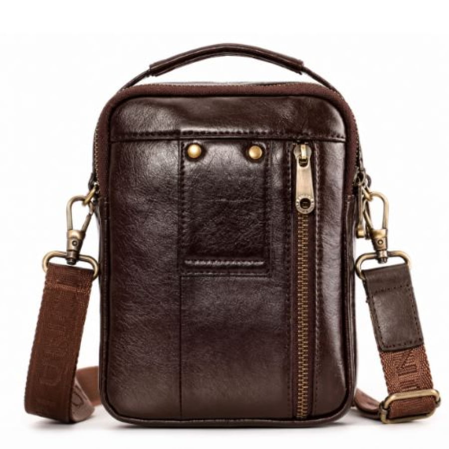 Bolsa Transversal Artesanal Couro Legítimo Ranger Unbu - bagm1008