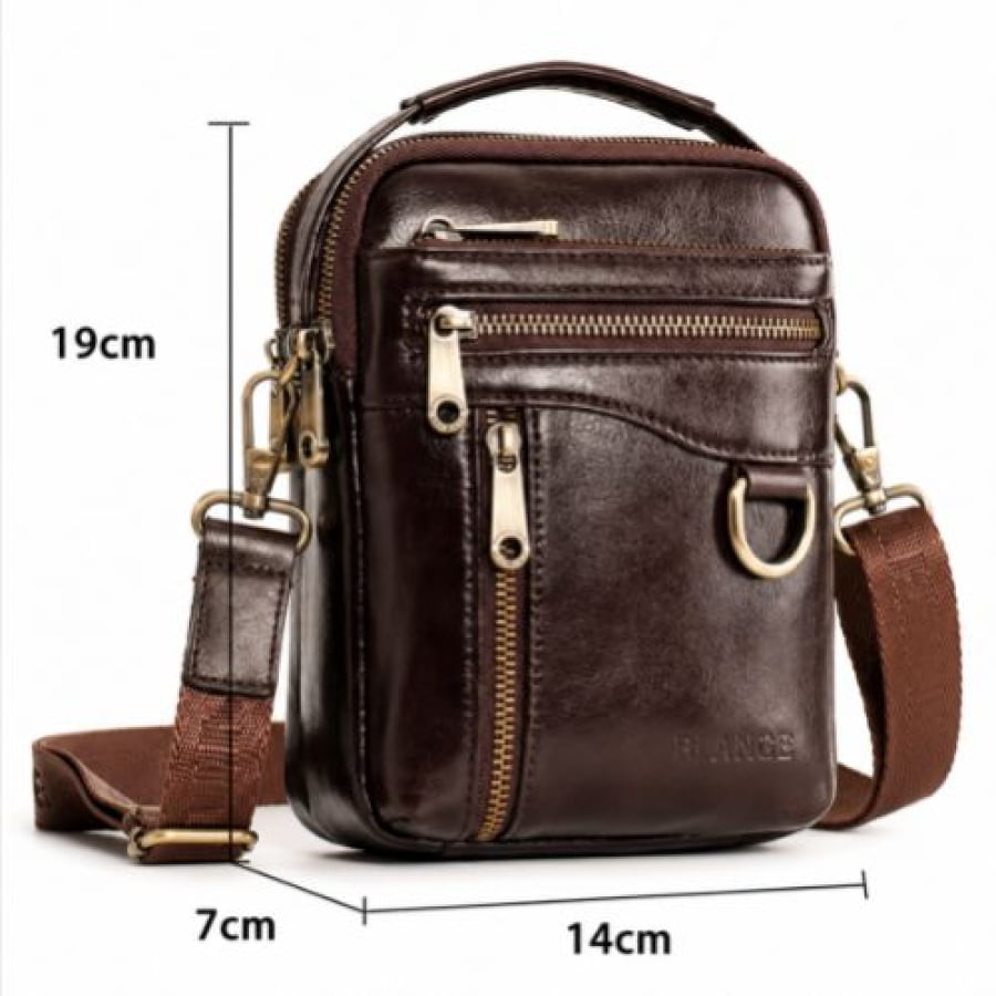 Bolsa Transversal Artesanal Couro Legítimo Ranger Unbu - bagm1008