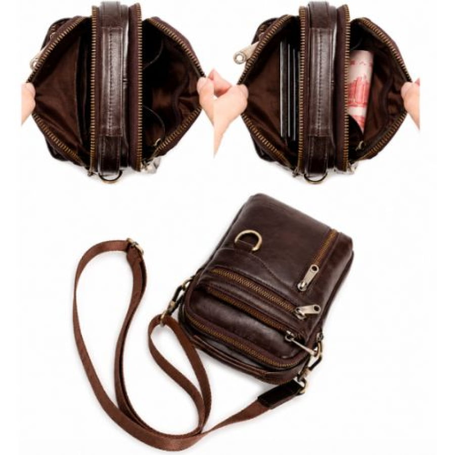 Bolsa Transversal Artesanal Couro Legítimo Ranger Unbu - bagm1008