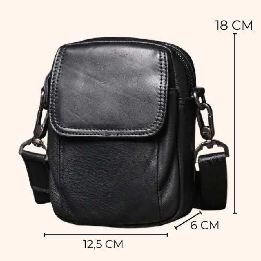 Bolsa Transversal Artesanal em Couro Legítimo Unbu Atelier bagm607