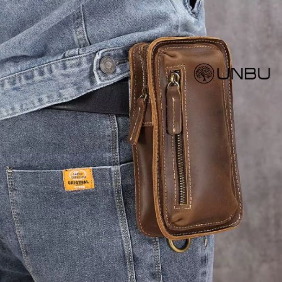 Bolsa Transversal de Ombro Artesanal em Couro Rústico bagm1001