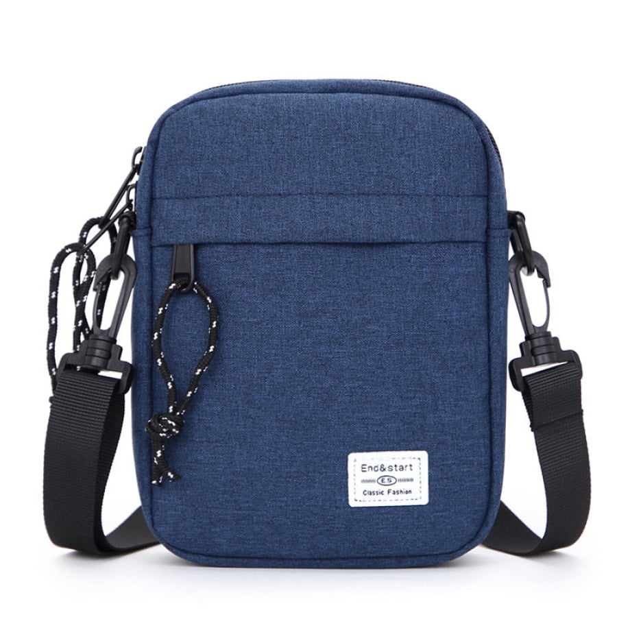 Bolsa Transversal Masculina Street Unbu Azul / 19Cmx13.5Cmx4.5Cm Bagm04