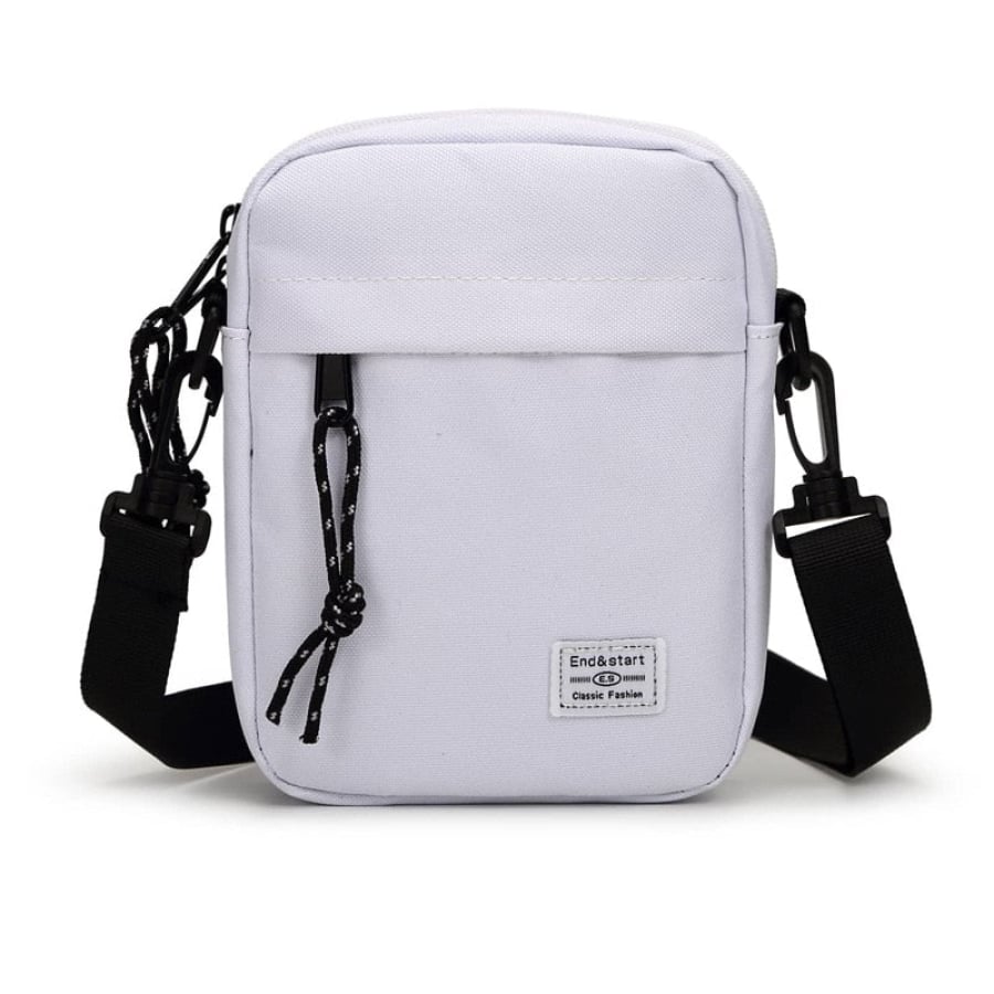 Bolsa Transversal Masculina Street Unbu Branca / 19Cmx13.5Cmx4.5Cm Bagm04
