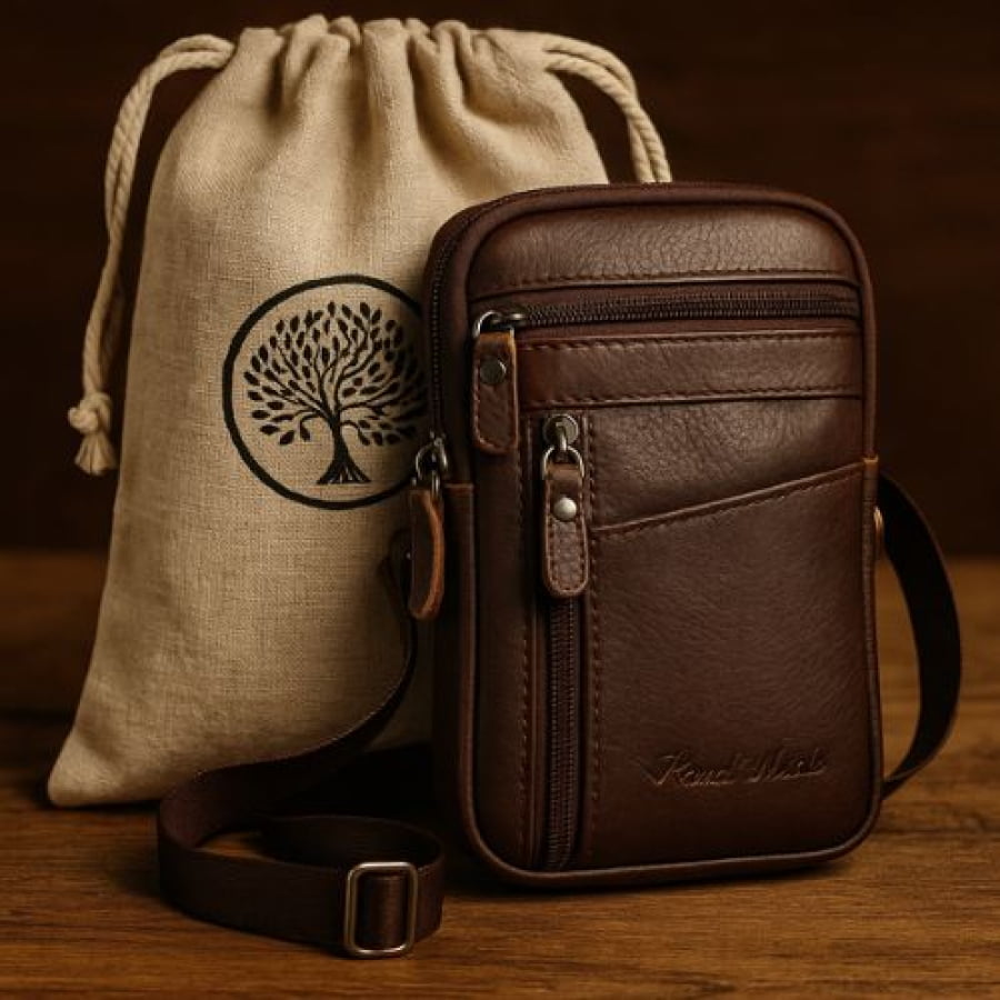 Bolsa Trasnversal Artesanal Couro Legítimo Unbu bagm02
