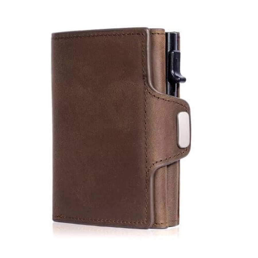 Carteira Masculina Couro Pop Up Premium Café Cart02