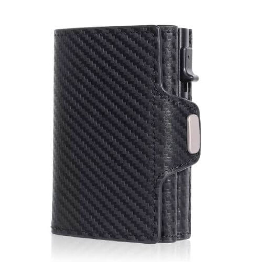 Carteira Masculina Couro Pop Up Premium Fibra De Carbono Cart02