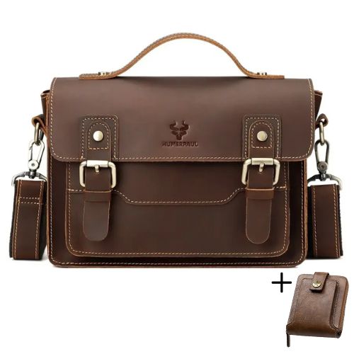 Maleta Executiva Masculina Couro Legítimo Bull Premium Mlt04