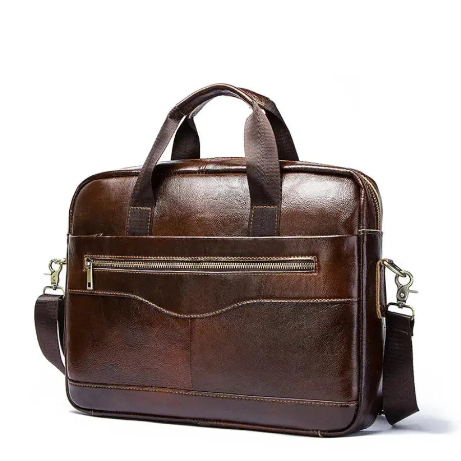 Maleta Executiva Masculina Premium Couro Legítimo Humerpaul Coffee Mlt07