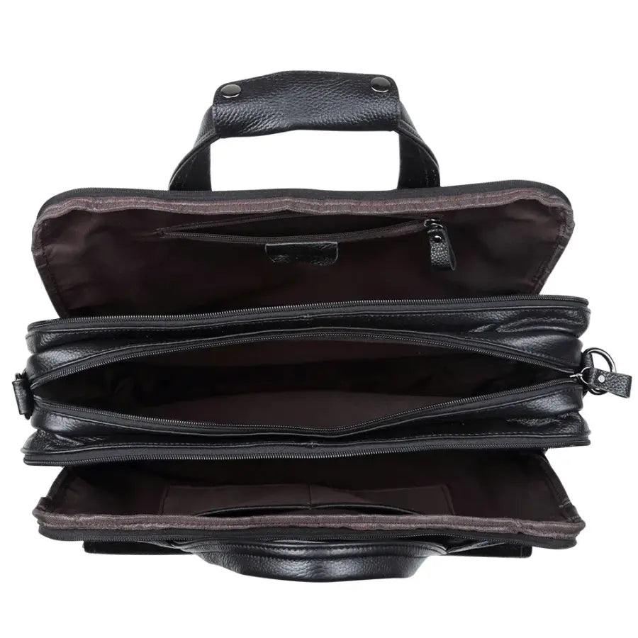 Maleta Executiva Masculina Premium Couro Legítimo Retro Essencial Mlt10
