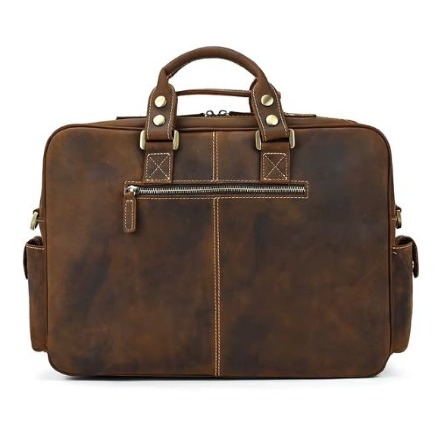 Maleta Executiva Masculina Premium Couro Legítimo Retro Layer Mlt09