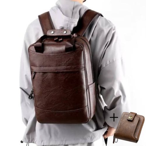 Mochila De Couro Executiva Para Notebook Urban Bpk102