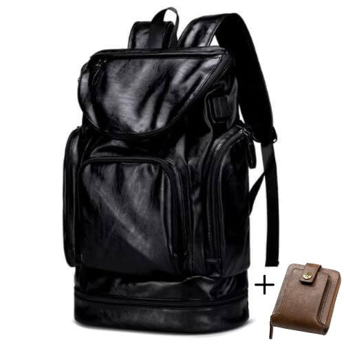 Mochila De Couro Premium Vintage Bpk111