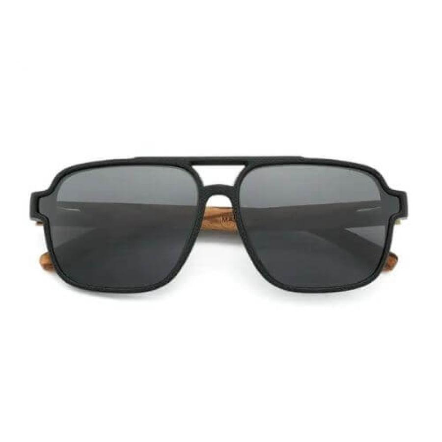 Óculos De Sol Masculino Polarizado Oi Wood Haste Madeira Glass01