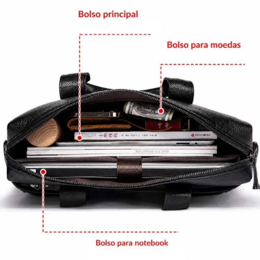 Pasta Executiva Masculina de Couro Legítimo Heritage Unbu - mlt20