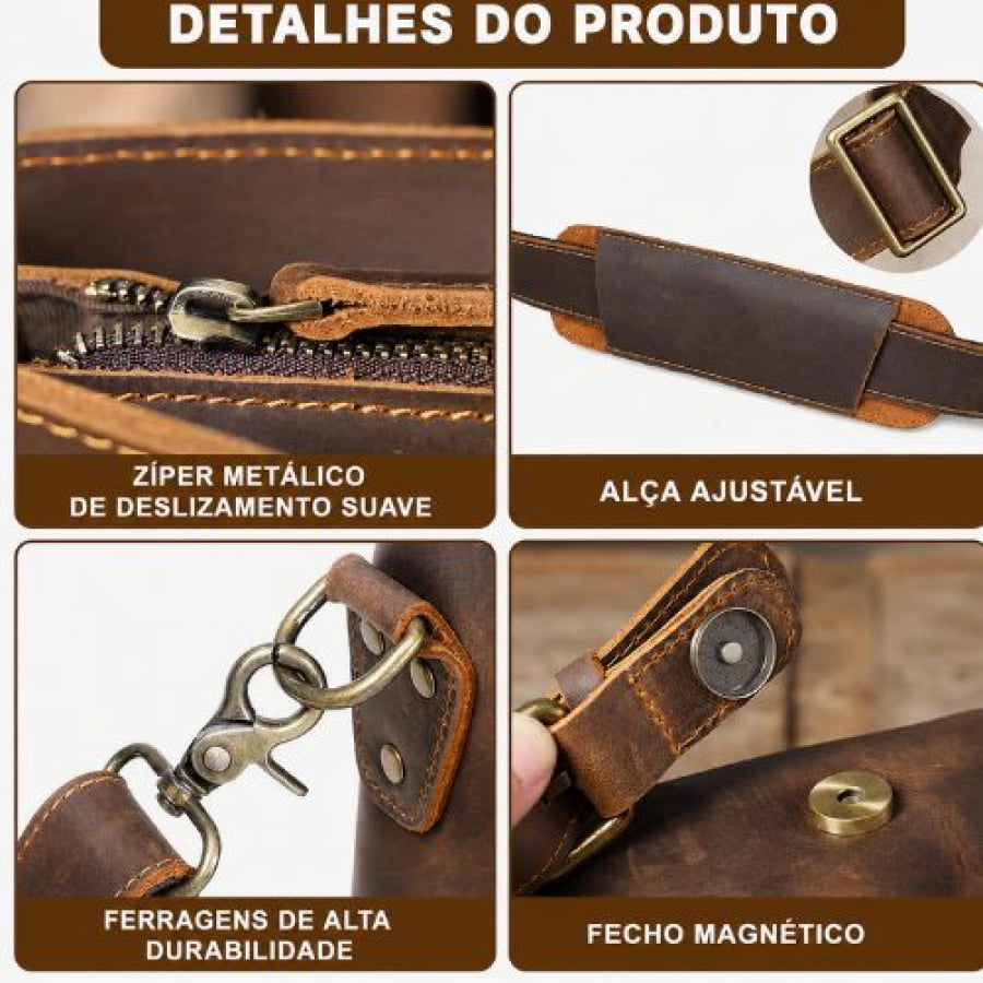 Pasta Executiva Masculina de Couro Legítimo Mercer Unbu - mlt30