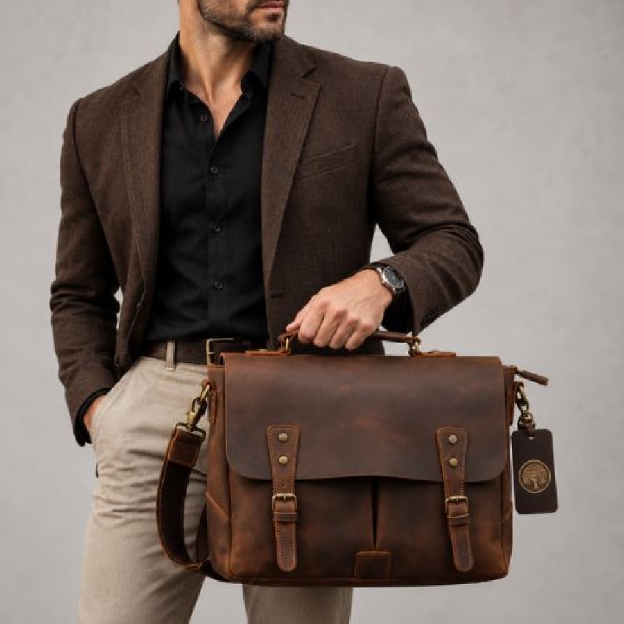 Pasta Executiva Masculina de Couro Legítimo Mercer Unbu - mlt30