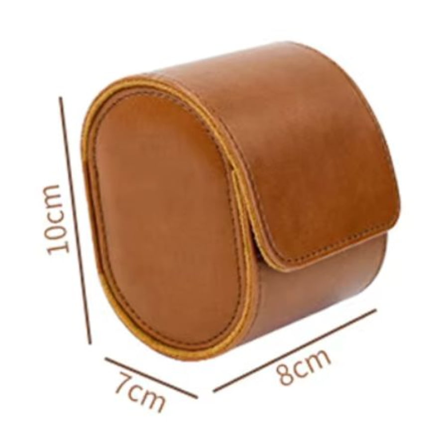 Porta-Relógios Em Couro Legítimo Vintage Feito À Mão 1 Slot Pr05