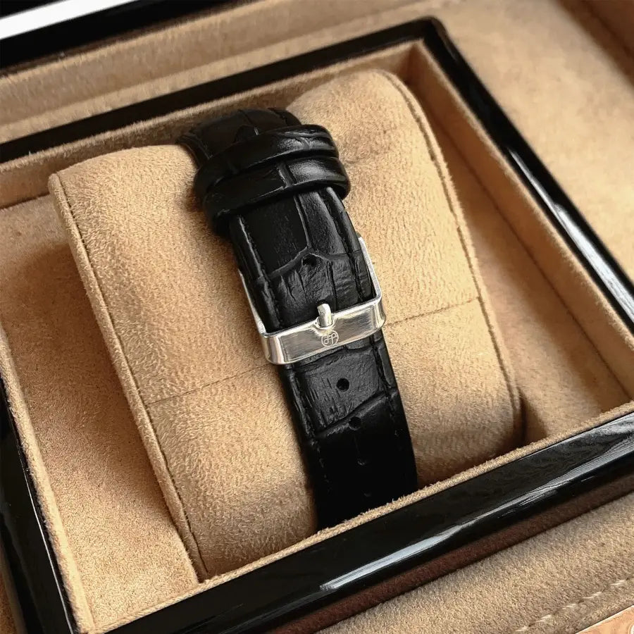 Relógio Masculino Luxo Quartzo Com Pulseira De Couro E Calendário Edição Limitada Cloc403