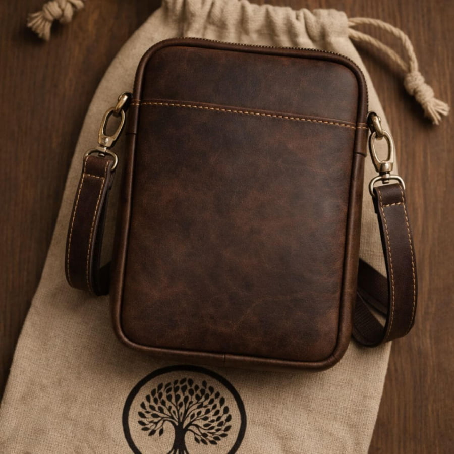 Shoulder Bag Artesanal de Couro Legítimo Minimalista bagm01
