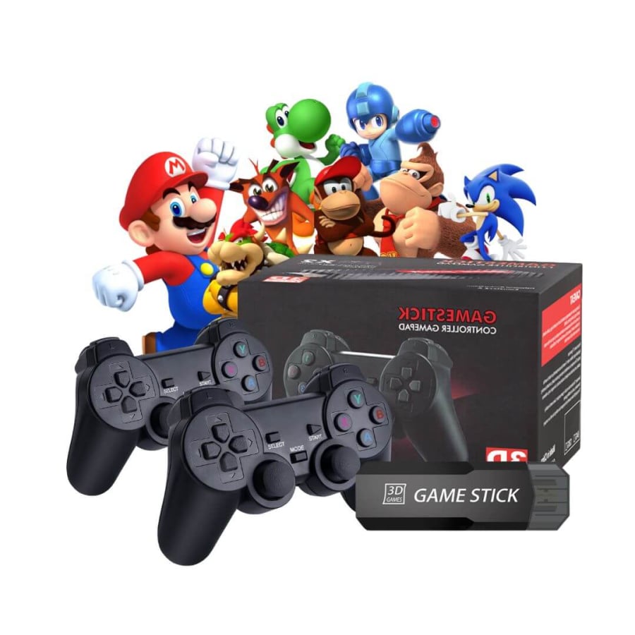 Super Game Stick 4k Retrô GD10 30000 Jogos 2 Controles sem Fio