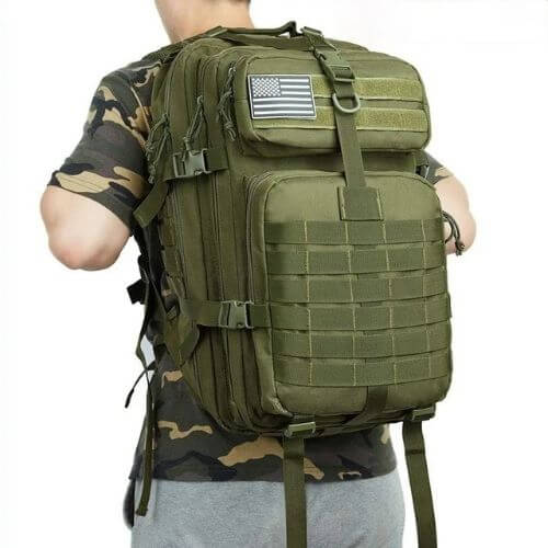 Mochila 50L Militar Nylon para Camping Ultra Resistente e Impermeável Adventure USA Unbu