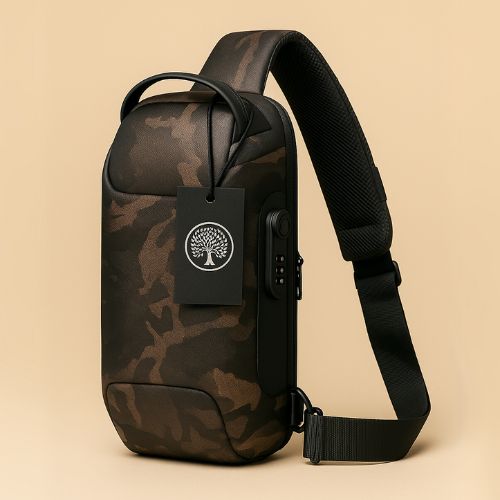 Shoulder Bag Tática Masculina – Bolsa Transversal Estilo Militar, Resistente e Compacta