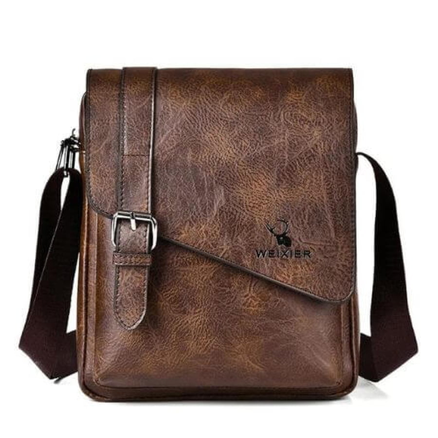 Bolsa Carteiro Transversal Couro Weixier Retrô
