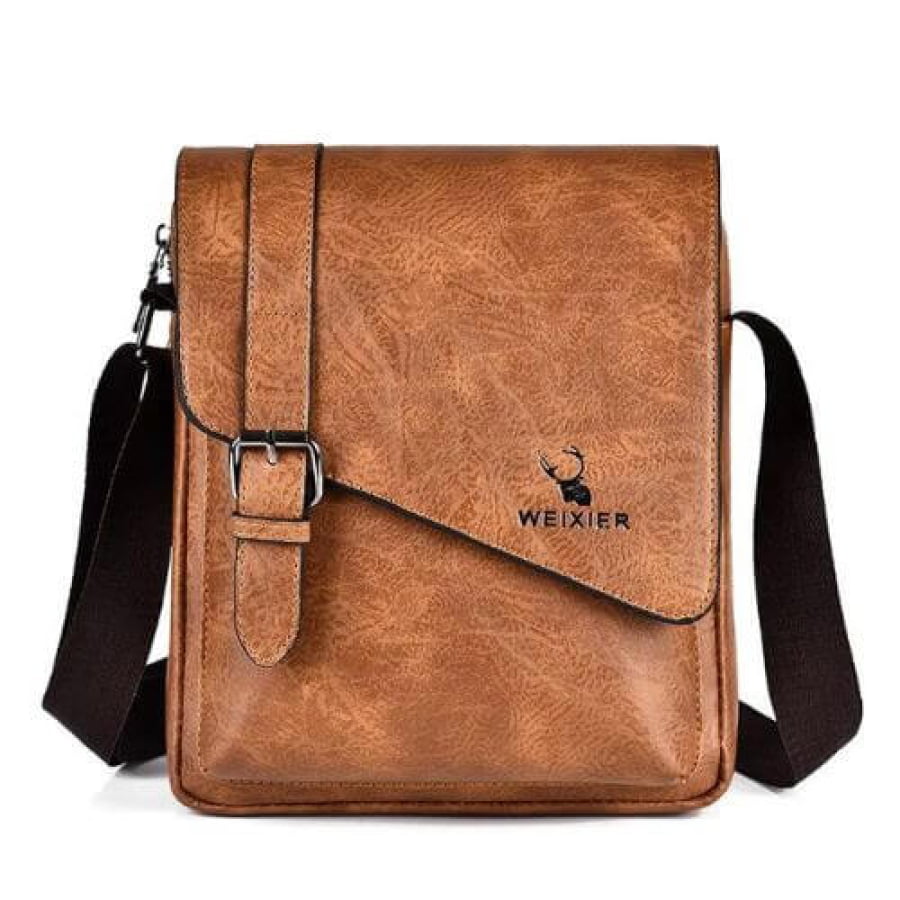 Bolsa Carteiro Transversal Couro Weixier Retrô