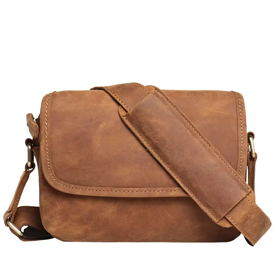 Bolsa Crossbody Transversal Masculina De Couro Legítimo Retrô Csbd04