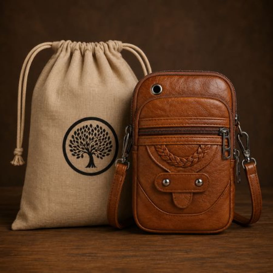 Bolsa Transversal Artesanal Couro Ecológico Unbu - bagm1007