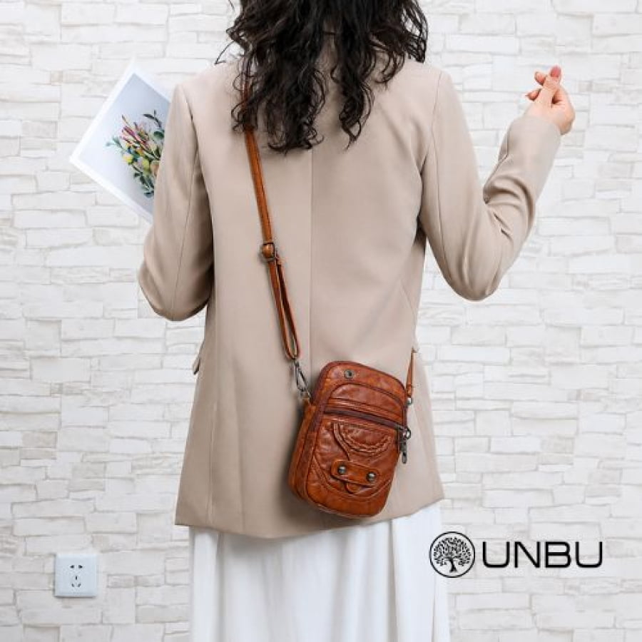 Bolsa Transversal Artesanal Couro Ecológico Unbu - bagm1007