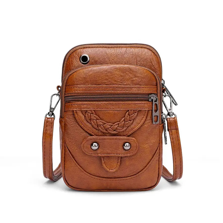 Bolsa Transversal Artesanal Couro Ecológico Unbu - bagm1007