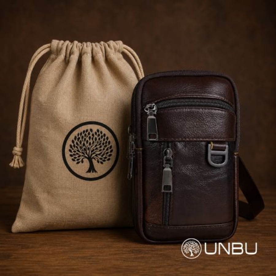 Bolsa Transversal Artesanal Couro Legítimo Label Unbu - Artesanal - bagm1004
