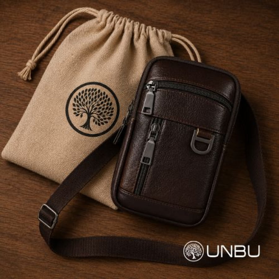 Bolsa Transversal Artesanal Couro Legítimo Label Unbu - Artesanal - bagm1004