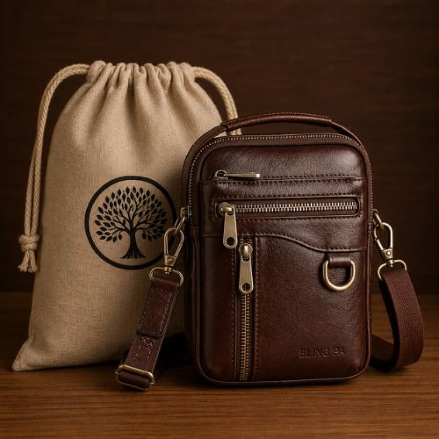 Bolsa Transversal Artesanal Couro Legítimo Ranger Unbu - bagm1008