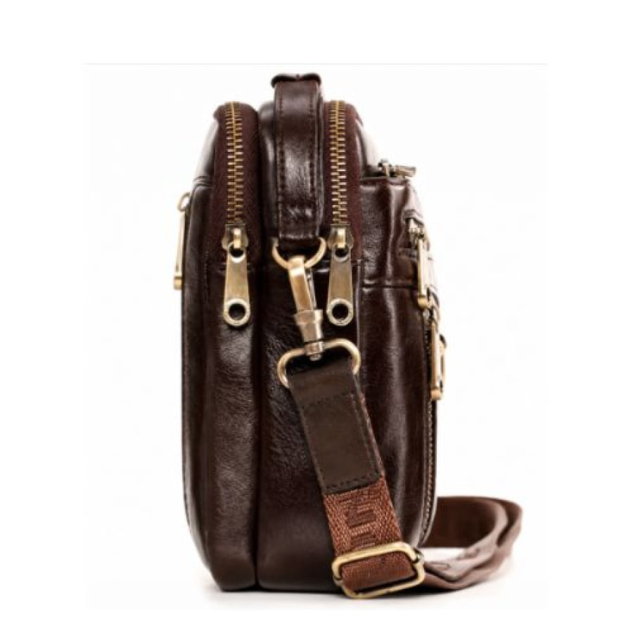 Bolsa Transversal Artesanal Couro Legítimo Ranger Unbu - bagm1008