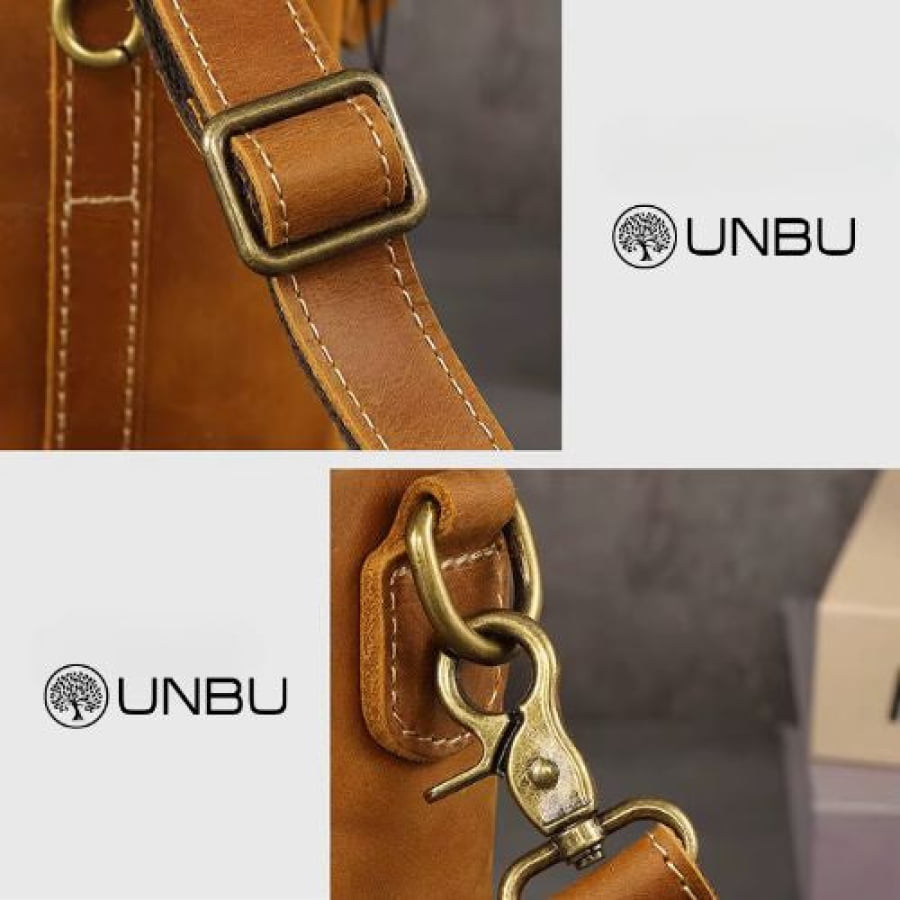 Bolsa Transversal Crossbody Artesanal em Couro Rústico Bucket bagm1002