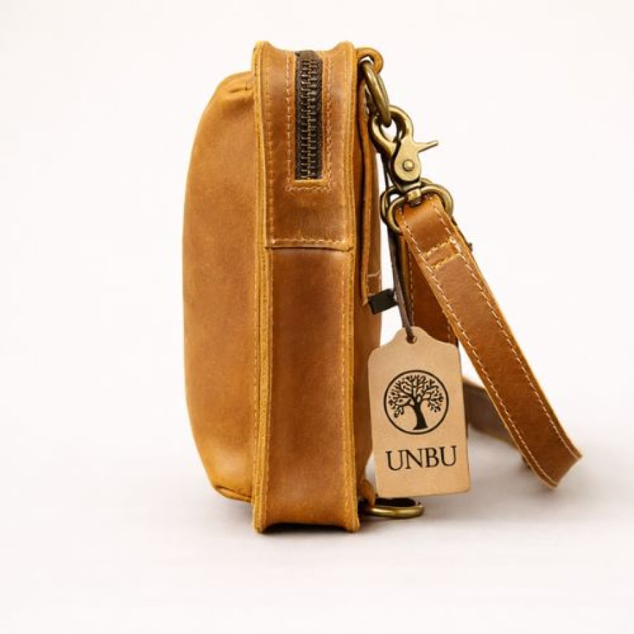 Bolsa Transversal de Ombro Artesanal em Couro Rústico bagm1001
