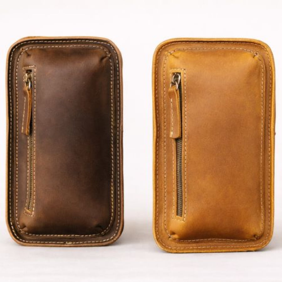 Bolsa Transversal de Ombro Artesanal em Couro Rústico bagm1001