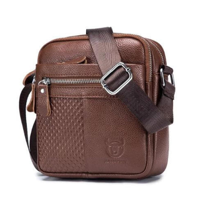 Bolsa Transversal Masculina Couro Legítimo Bull Café Bagm201