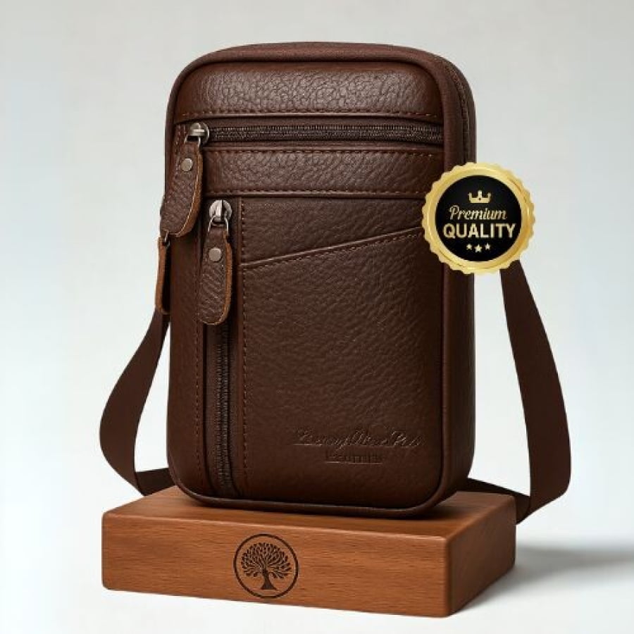 Bolsa Trasnversal Artesanal Couro Legítimo Unbu bagm02