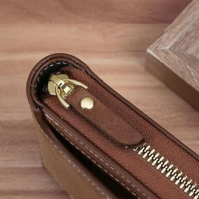 Carteira Masculina Couro Clutch Com Zíper Cart06