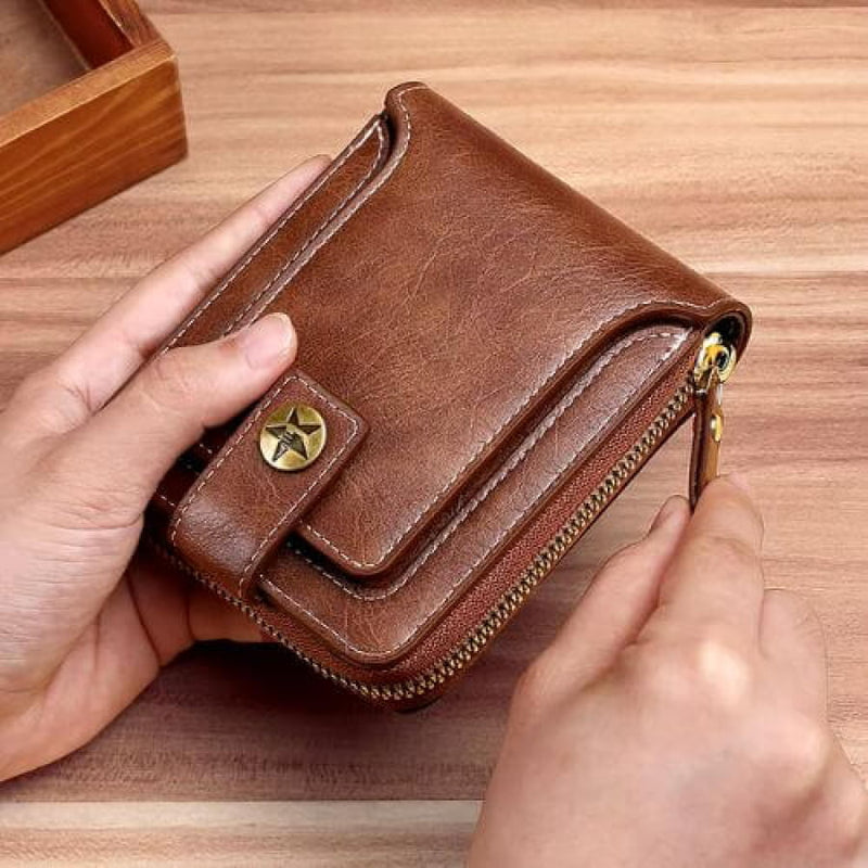 Carteira Masculina Couro Clutch Com Zíper Cart06